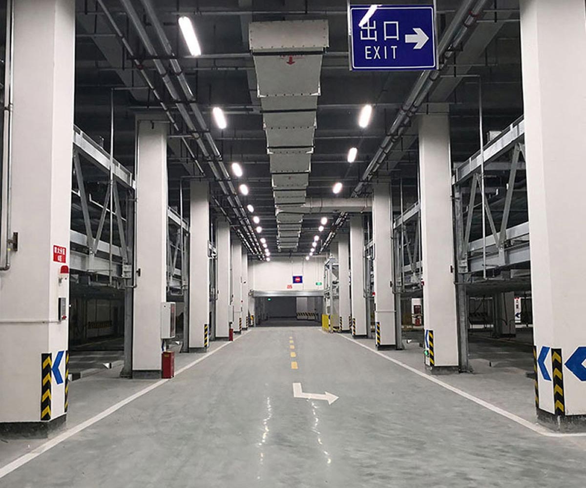 什邡四柱兩層立體車庫電動解鎖方式的安裝